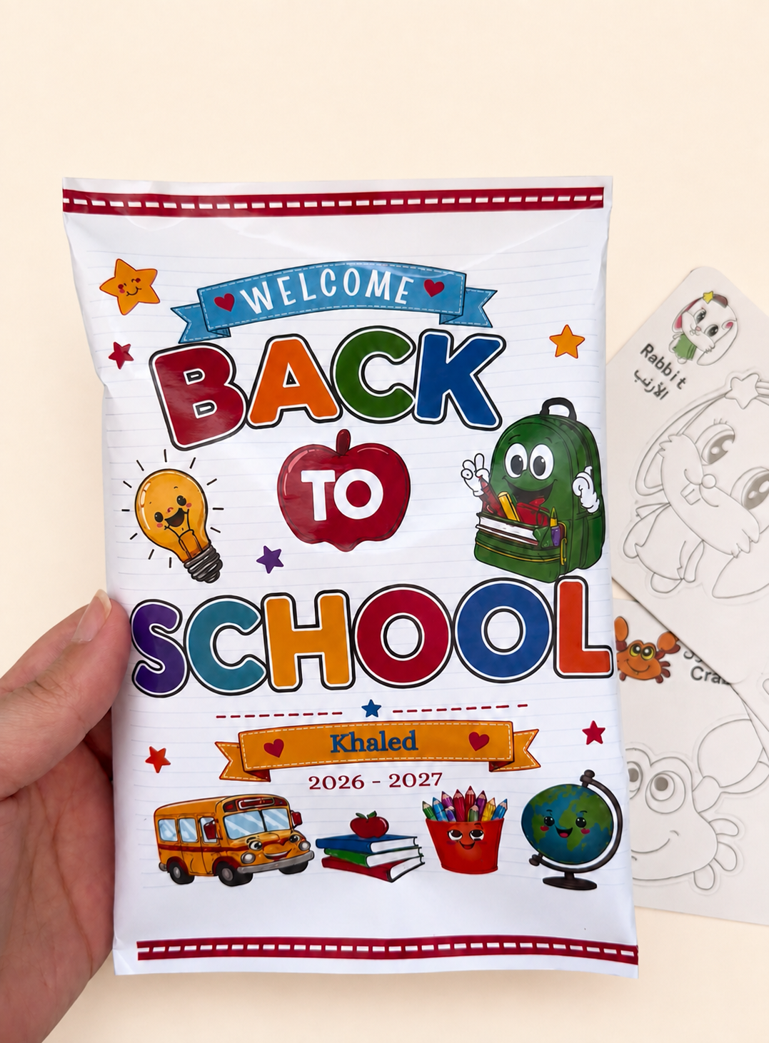 كيس تلوين العودة إلى المدرسة 🎨🎒