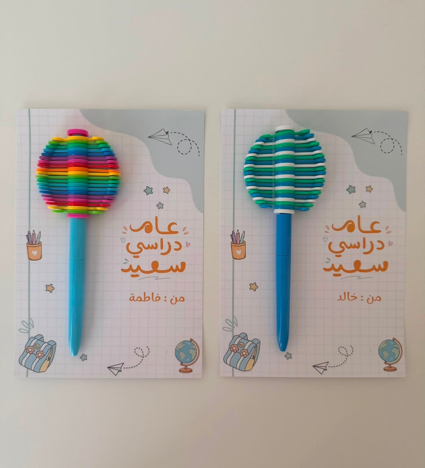 قلم بوب تيوب الحسي الملون | Pop Tube Fidget Pen